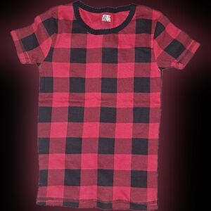 Just Love Black Red Checkered Shirt  Kid's Size 4T NWOT